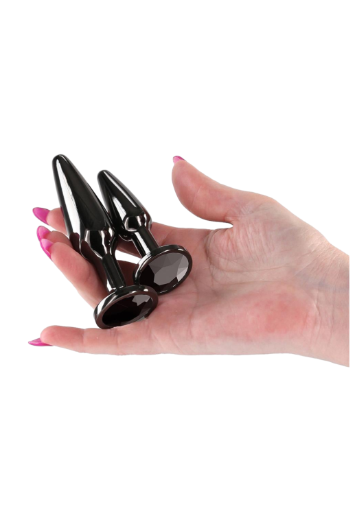 Σετ πρωκτικές σφήνες από αλουμίνιο σε μαύρο χρώμα