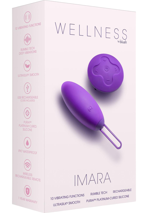 Τηλεχειριζόμενο αυγό από σιλικόνη σε μοβ χρώμα, μήκους 11,5 εκ. και μέγιστης διαμέτρου 3,3 εκ. με τηλεχειριζόμενο χειρισμό