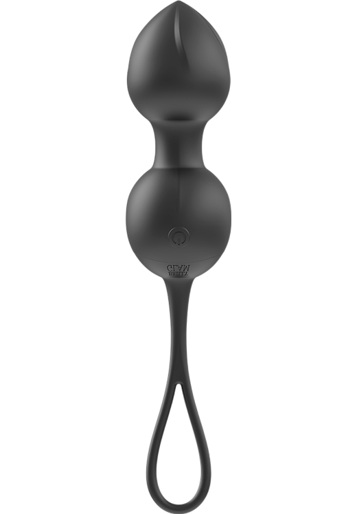 Kegel μπάλες από σιλικόνη σε μαύρο χρώμα, μήκους 9,5 εκ. και μέγιστης διαμέτρου 3,5 εκ. με τηλεχειριζόμενο χειρισμό