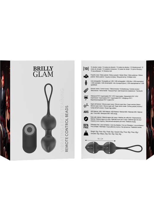 Kegel μπάλες από σιλικόνη σε μαύρο χρώμα, μήκους 9,5 εκ. και μέγιστης διαμέτρου 3,5 εκ. με τηλεχειριζόμενο χειρισμό