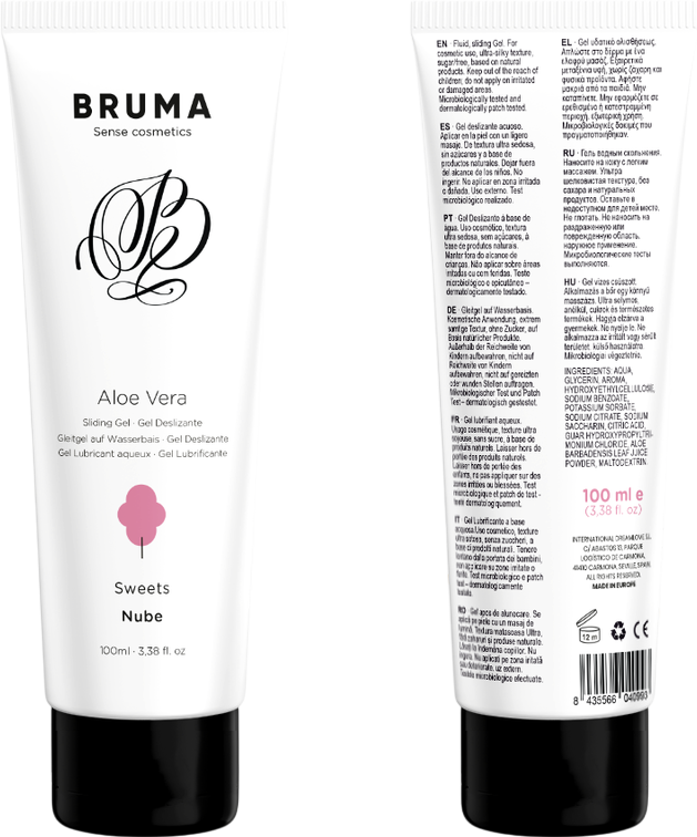 Λιπαντικό με γεύση ζαχαρωτό σε συσκευασία 100  ml σε φυσικό χρώμα