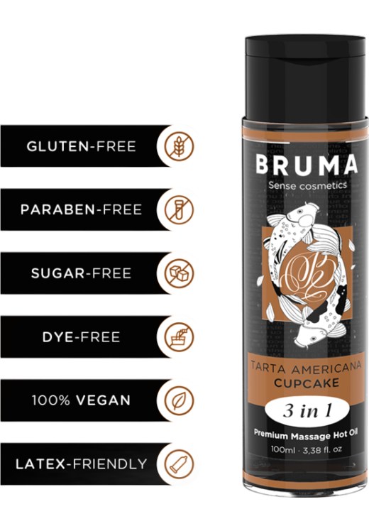 Λάδι μασάζ με γεύση cupcake σε συσκευασία 100 ml