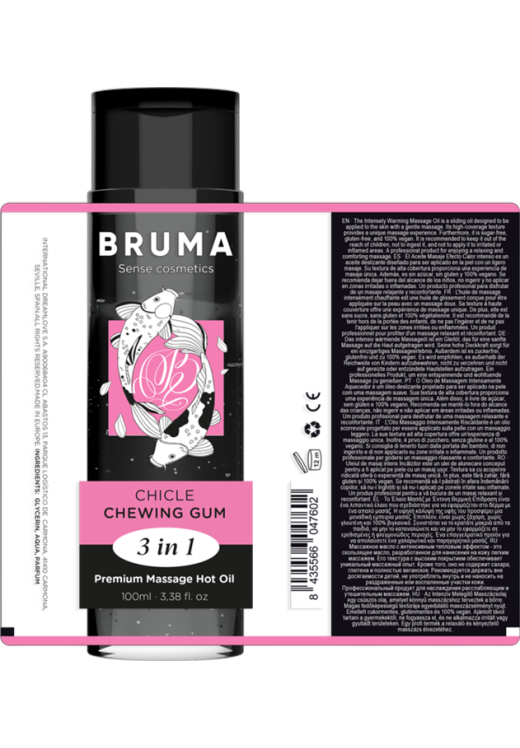 Λάδι μασάζ με γεύση τσιχλόφουσκα σε συσκευασία 100  ml