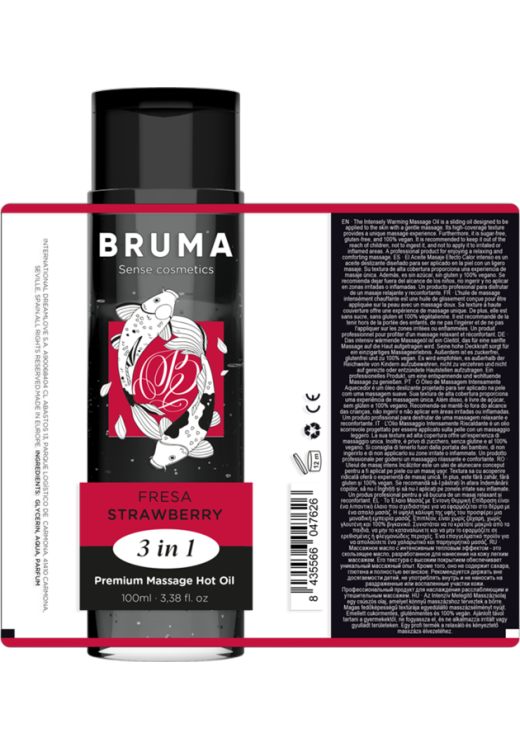 Λάδι μασάζ με γεύση φράουλα σε συσκευασία 100  ml