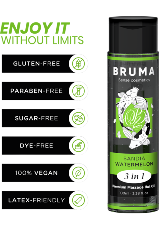 Λάδι μασάζ με γεύση καρπούζι σε συσκευασία 100  ml