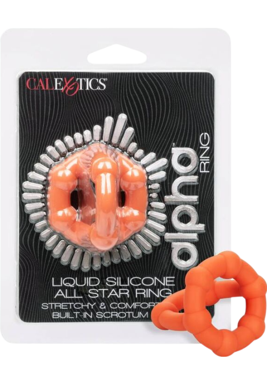 Διπλό δαχτυλίδι πέους από σιλικόνη σε πορτοκαλί χρώμα