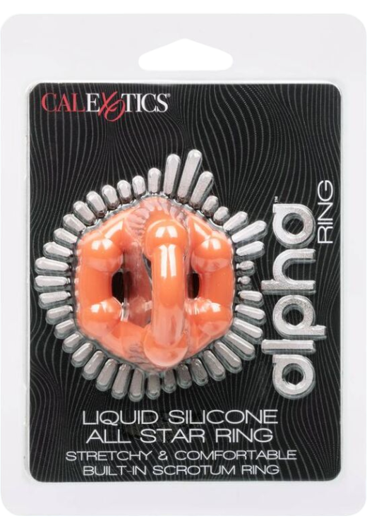 Διπλό δαχτυλίδι πέους από σιλικόνη σε πορτοκαλί χρώμα