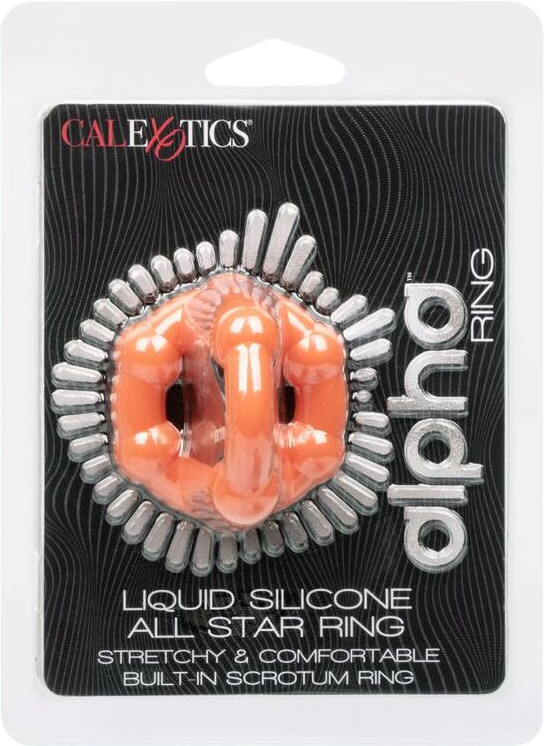 Διπλό δαχτυλίδι πέους από σιλικόνη σε πορτοκαλί χρώμα