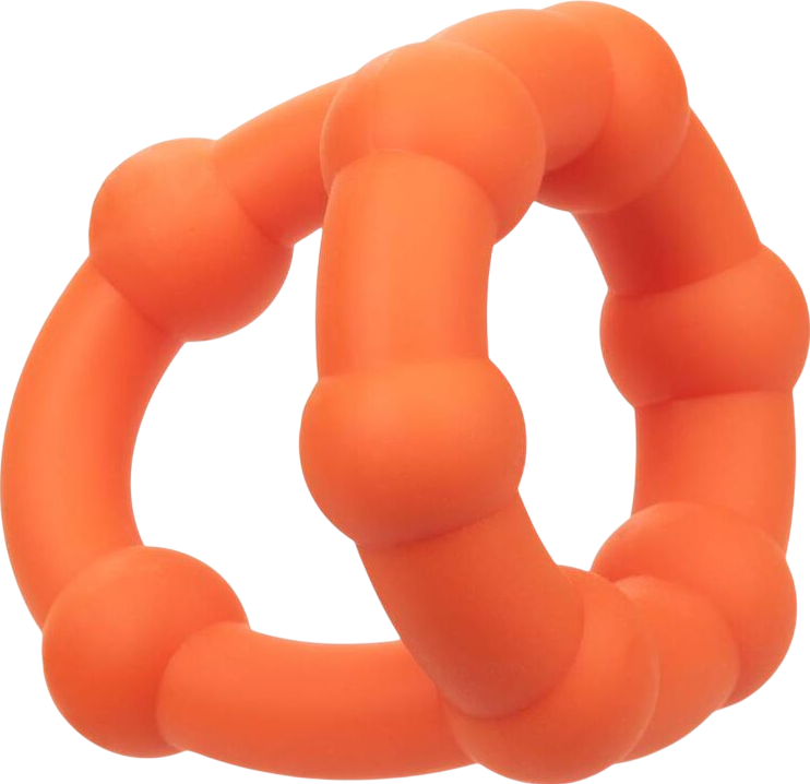 Διπλό δαχτυλίδι πέους από σιλικόνη σε πορτοκαλί χρώμα