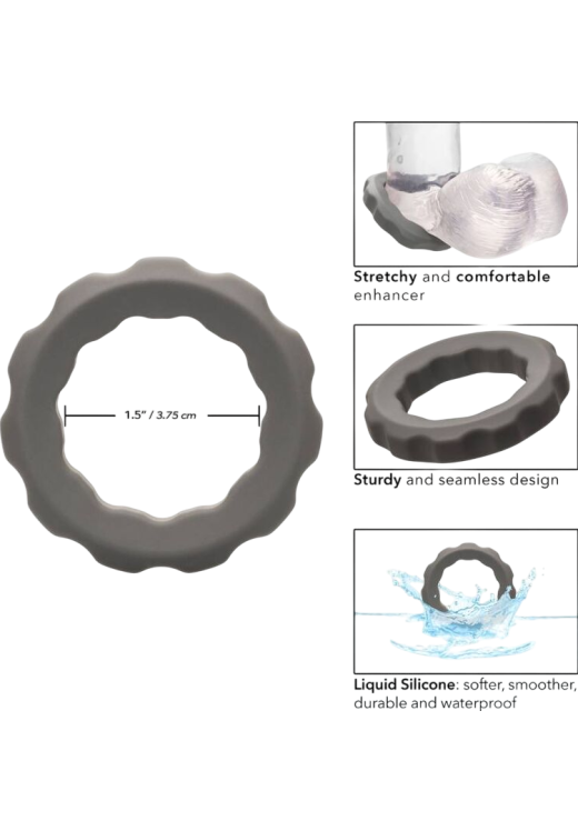 Δαχτυλίδι πέους από σιλικόνη σε γκρι χρώμα