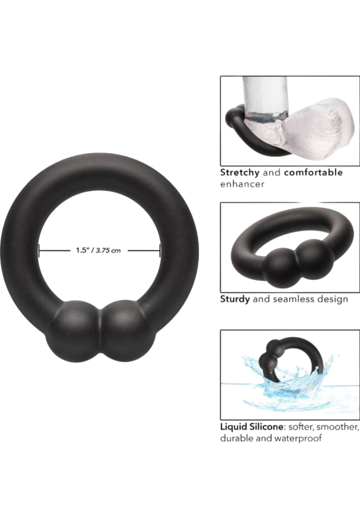 Δαχτυλίδι πέους από σιλικόνη σε μαύρο χρώμα