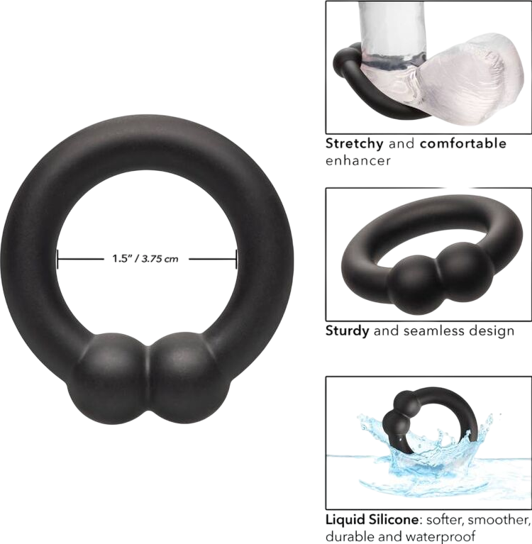 Δαχτυλίδι πέους από σιλικόνη σε μαύρο χρώμα