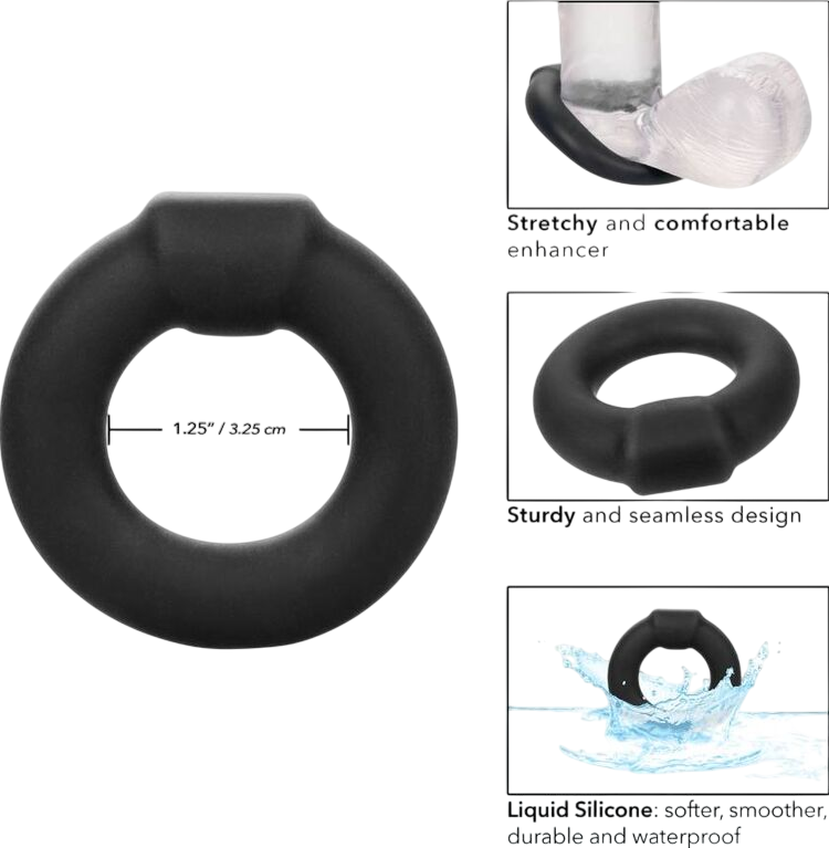 Δαχτυλίδι πέους από σιλικόνη σε μαύρο χρώμα