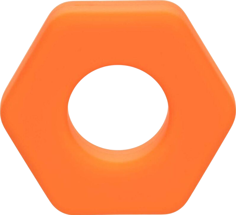 Δονούμενο δαχτυλίδι πέους από σιλικόνη σε πορτοκαλί χρώμα, μέγιστης διαμέτρου 2 εκ.