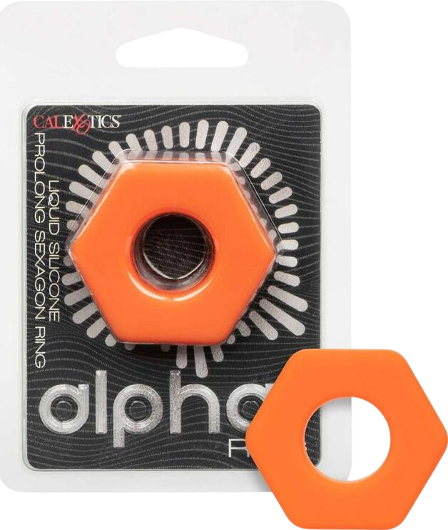 Δονούμενο δαχτυλίδι πέους από σιλικόνη σε πορτοκαλί χρώμα, μέγιστης διαμέτρου 2 εκ.