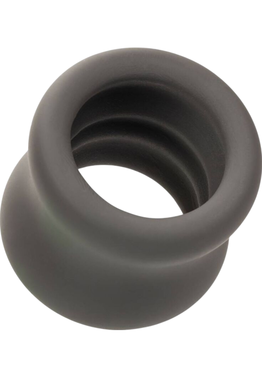 Δονούμενο δαχτυλίδι πέους από σιλικόνη σε μαύρο χρώμα, μέγιστης διαμέτρου 3,75 εκ.