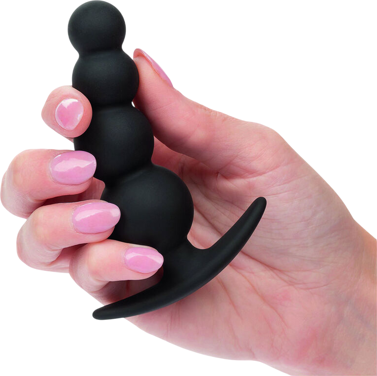 Πρωκτική σφήνα από σιλικόνη σε μαύρο χρώμα, μήκους 9 εκ. και μέγιστης διαμέτρου 3,25 εκ.