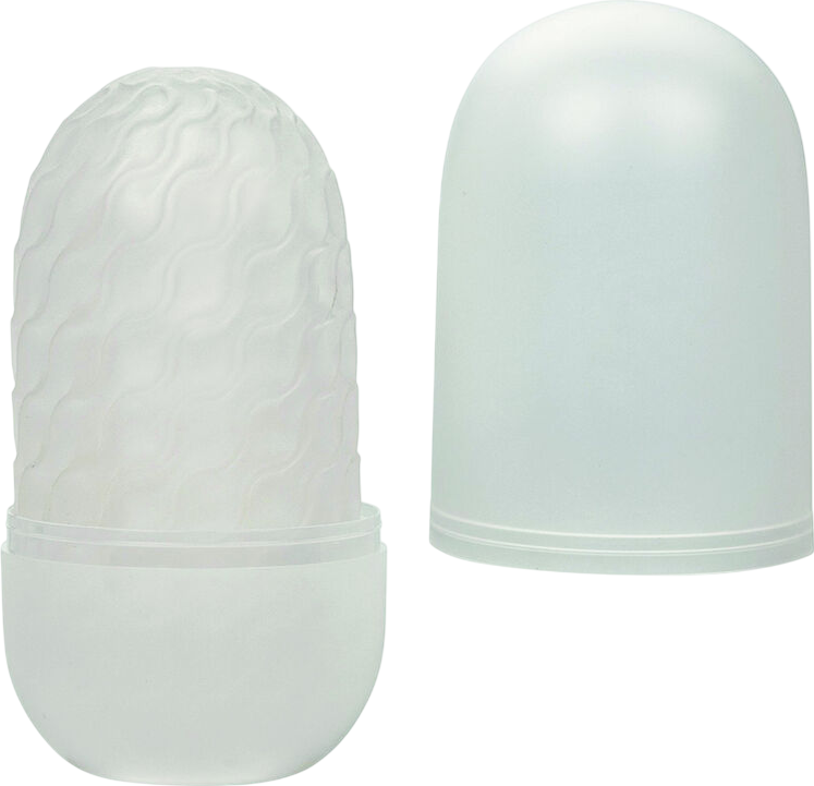 Αυνανιστήρι σε διάφανο χρώμα, μήκους 11,5 εκ. και μέγιστης διαμέτρου 5,75 εκ.