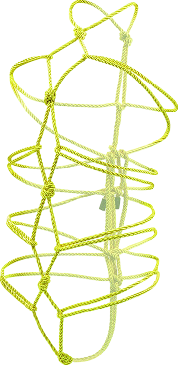 Σχοινί δεσίματος από βαμβάκι σε κίτρινο χρώμα, μήκους 10 m