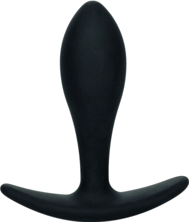 Πρωκτική σφήνα από σιλικόνη σε μαύρο χρώμα, μήκους 7,5 εκ. και μέγιστης διαμέτρου 2 εκ.