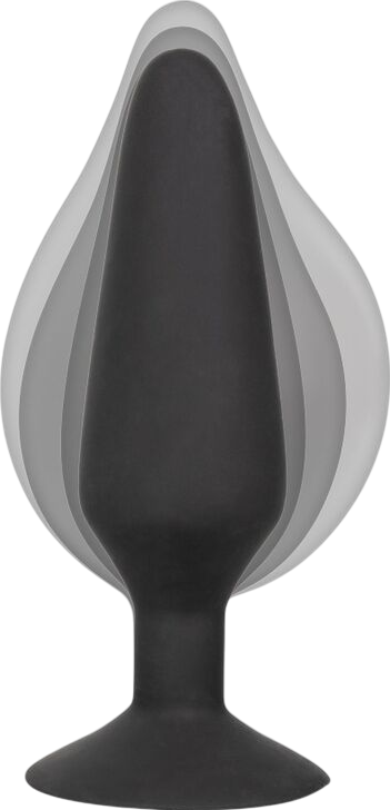Πρωκτική σφήνα από σιλικόνη σε μαύρο χρώμα, μήκους 16 εκ. και μέγιστης διαμέτρου 4,5 εκ.