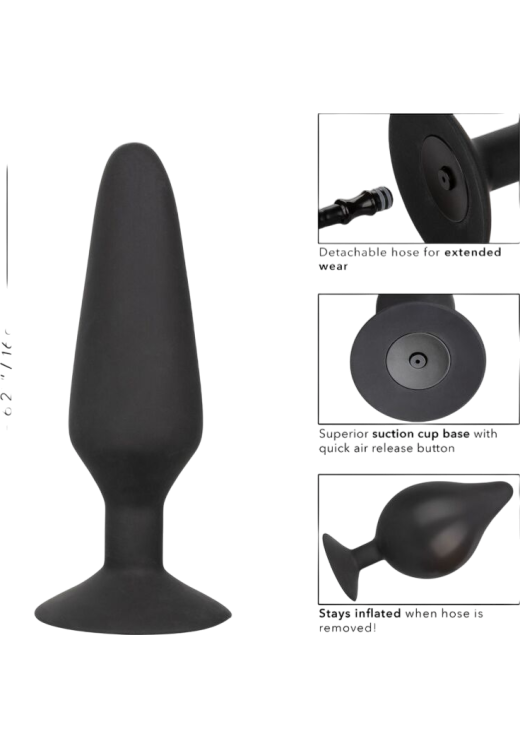 Πρωκτική σφήνα από σιλικόνη σε μαύρο χρώμα, μήκους 16 εκ. και μέγιστης διαμέτρου 4,5 εκ.