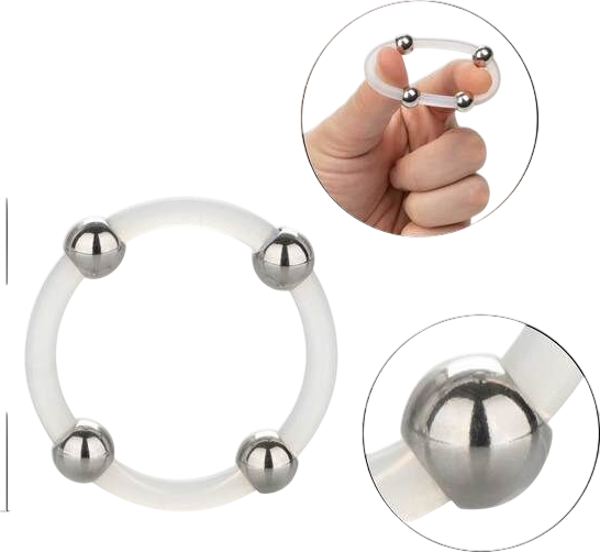 Δαχτυλίδι πέους από σιλικόνη σε λευκό χρώμα, μέγιστης διαμέτρου 3,75 εκ.