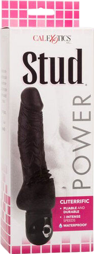 Ρεαλιστικός δονητής από pvc σε μαύρο χρώμα, μήκους 19 εκ. και μέγιστης διαμέτρου 6,3 εκ.