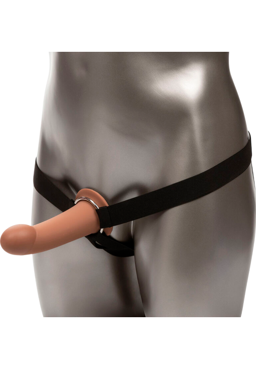 Ζώνη στραπόν από σιλικόνη σε καφέ χρώμα, μήκους 16 εκ. και μέγιστης διαμέτρου 7,5 εκ.