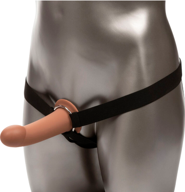 Ζώνη στραπόν από σιλικόνη σε καφέ χρώμα, μήκους 16 εκ. και μέγιστης διαμέτρου 7,5 εκ.