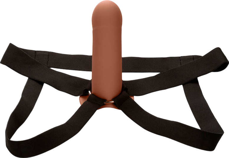 Ζώνη στραπόν από σιλικόνη σε καφέ χρώμα, μήκους 16 εκ. και μέγιστης διαμέτρου 7,5 εκ.