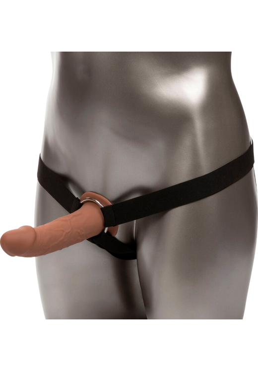 Ζώνη στραπόν από σιλικόνη σε καφέ χρώμα, μήκους 17,25 εκ. και μέγιστης διαμέτρου 7,5 εκ.