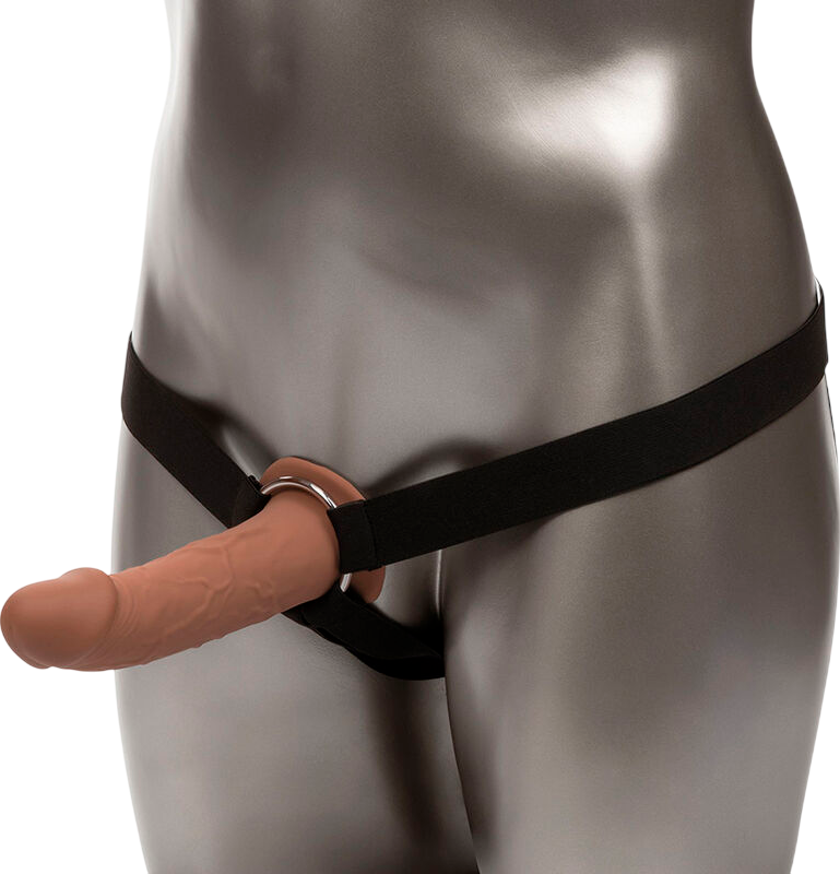 Ζώνη στραπόν από σιλικόνη σε καφέ χρώμα, μήκους 17,25 εκ. και μέγιστης διαμέτρου 7,5 εκ.