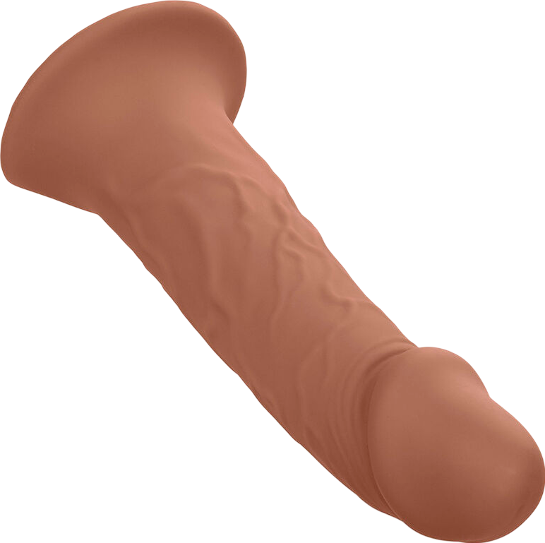 Ζώνη στραπόν από σιλικόνη σε καφέ χρώμα, μήκους 17,25 εκ. και μέγιστης διαμέτρου 7,5 εκ.