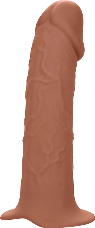 Ζώνη στραπόν από σιλικόνη σε καφέ χρώμα, μήκους 17,25 εκ. και μέγιστης διαμέτρου 7,5 εκ.