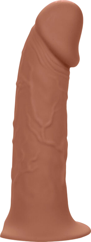 Ζώνη στραπόν από σιλικόνη σε καφέ χρώμα, μήκους 17,25 εκ. και μέγιστης διαμέτρου 7,5 εκ.