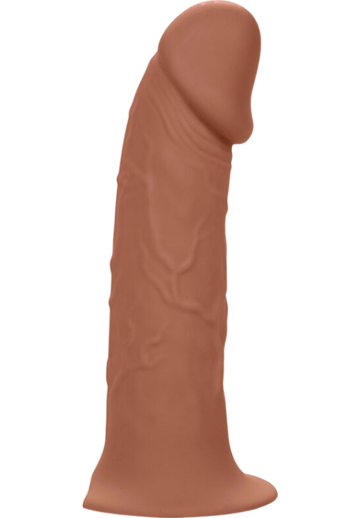 Ζώνη στραπόν από σιλικόνη σε καφέ χρώμα, μήκους 17,25 εκ. και μέγιστης διαμέτρου 7,5 εκ.