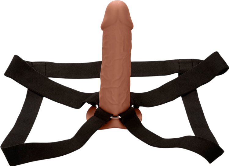 Ζώνη στραπόν από σιλικόνη σε καφέ χρώμα, μήκους 17,25 εκ. και μέγιστης διαμέτρου 7,5 εκ.