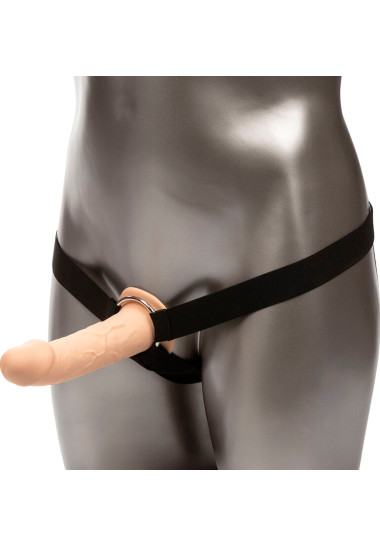 California Exotics Performance Maxx Life-like Extension With Harness Light Skin 17,25 cm Ζώνη στραπόν από σιλικόνη, μήκους 17,25 εκ. και μέγιστης διαμέτρου 7,5 εκ.