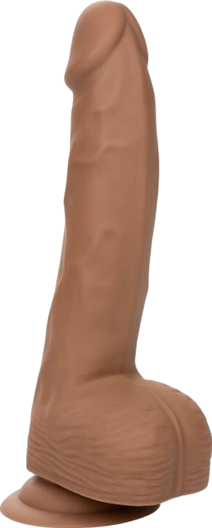 Ομοίωμα πέους από σιλικόνη σε καφέ χρώμα, μήκους 20,2 εκ. και μέγιστης διαμέτρου 4,5 εκ.