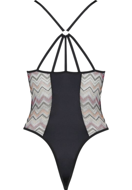 Κορμάκι με ραντάκια από απαλό ύφασμα σε μαύρο χρώμα