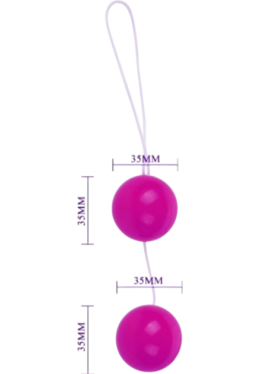 Kegel μπάλες από abs σε μοβ χρώμα, μέγιστης διαμέτρου 3,5 εκ.