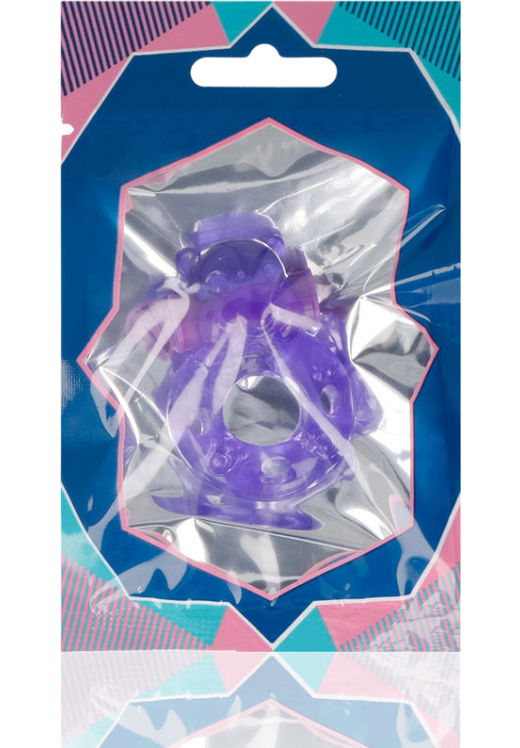 Δαχτυλίδι Πέους Με Δόνηση Casual Love Ring Bear Purple