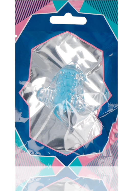 Δονητής Δαχτύλου Casual Love Ring Tongue Vibrating Blue