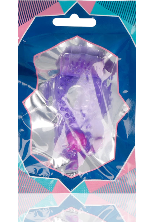 Δαχτυλίδι Πέους Με Δόνηση Ring Vibrating Double Pleasure Purple