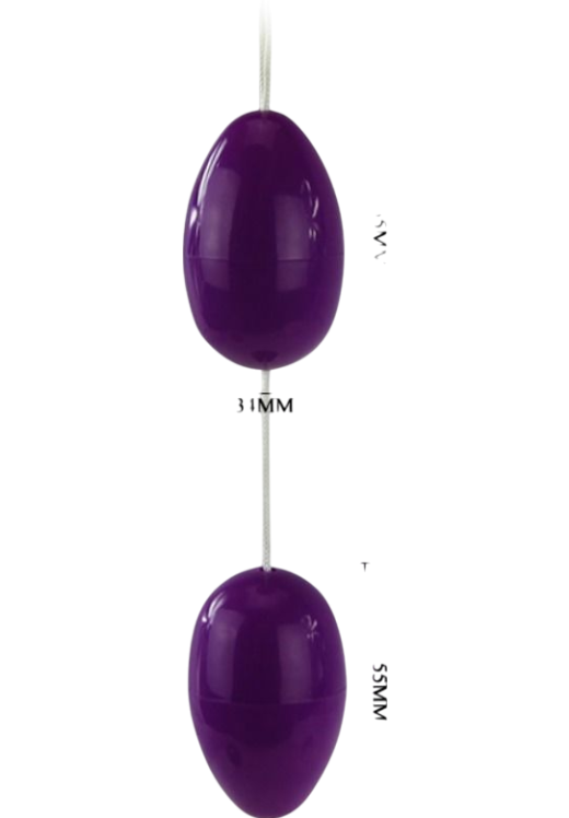 Πρωκτικές μπίλιες από abs σε μοβ χρώμα, μέγιστης διαμέτρου 3,4 εκ.