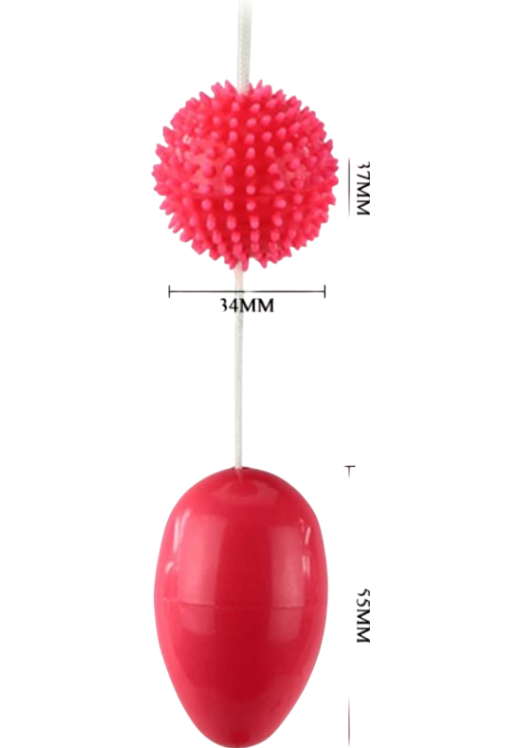 Πρωκτικές μπίλιες από abs σε κόκκινο χρώμα, μέγιστης διαμέτρου 3,4 εκ.