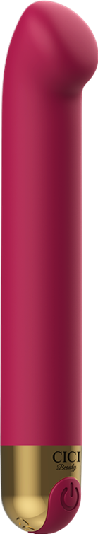 Δονητής σημείου g από σιλικόνη σε μπορντό χρώμα, μήκους 13 εκ. και μέγιστης διαμέτρου 2 εκ.