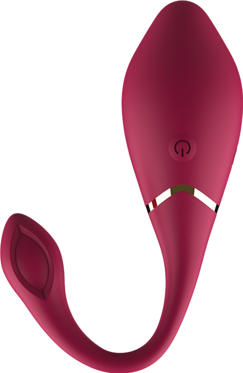 Τηλεχειριζόμενο αυγό από σιλικόνη σε μπορντό χρώμα, μέγιστης διαμέτρου 3,5 εκ. με τηλεχειριζόμενο χειρισμό