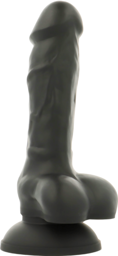 Ομοίωμα πέους από σιλικόνη σε μαύρο χρώμα, μήκους 13 εκ. και μέγιστης διαμέτρου 3 εκ.